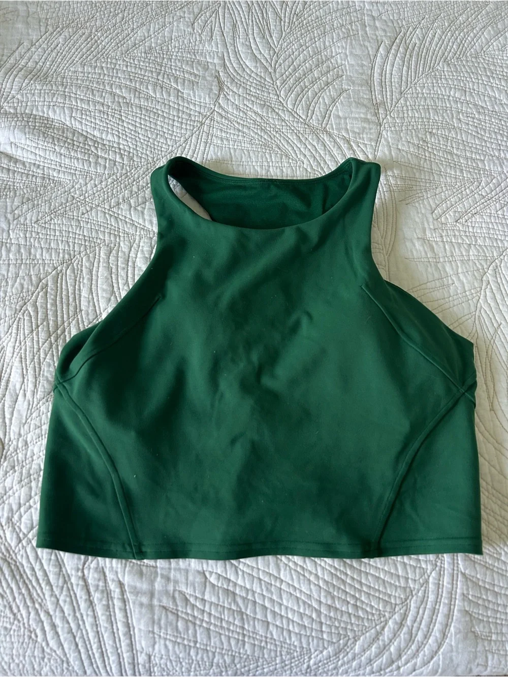 lululemon athletica Deep Green High-Neck Crop Tank